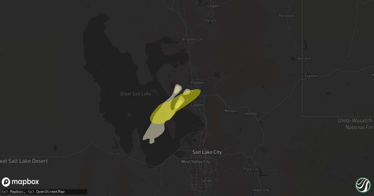 Hail map in Clearfield, UT on September 22, 2016