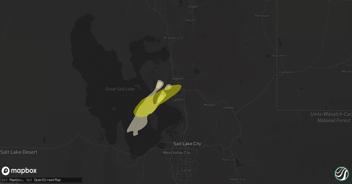 Hail map in Hill Afb, UT on September 22, 2016