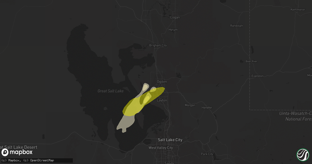 Hail map in Ogden, UT on September 22, 2016