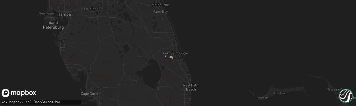 Hail map in Port Saint Lucie, FL on September 22, 2016