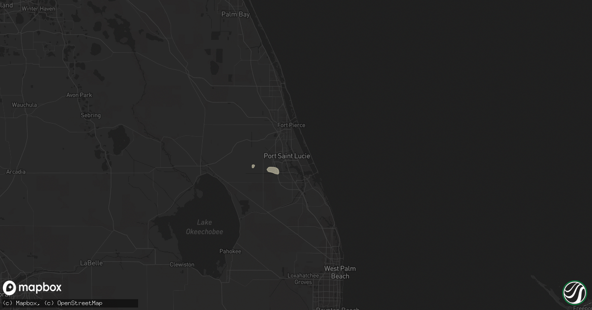 Hail map in Port Saint Lucie, FL on September 22, 2016