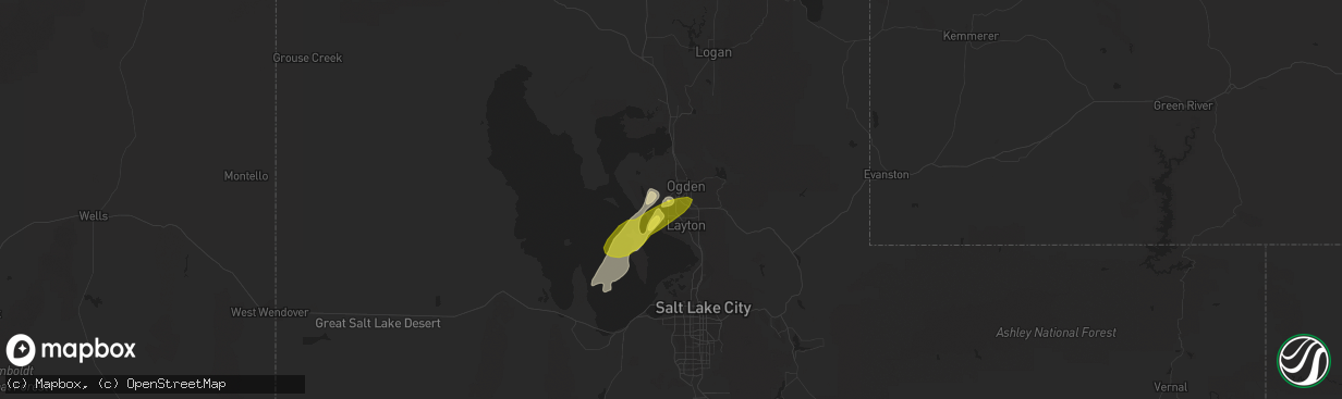 Hail map in Roy, UT on September 22, 2016