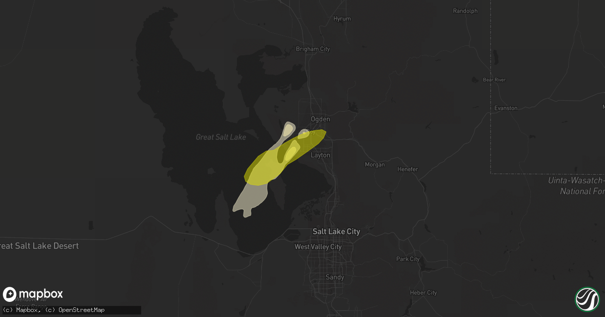 Hail map in Syracuse, UT on September 22, 2016
