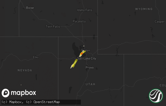 Hail map preview on 09-22-2016