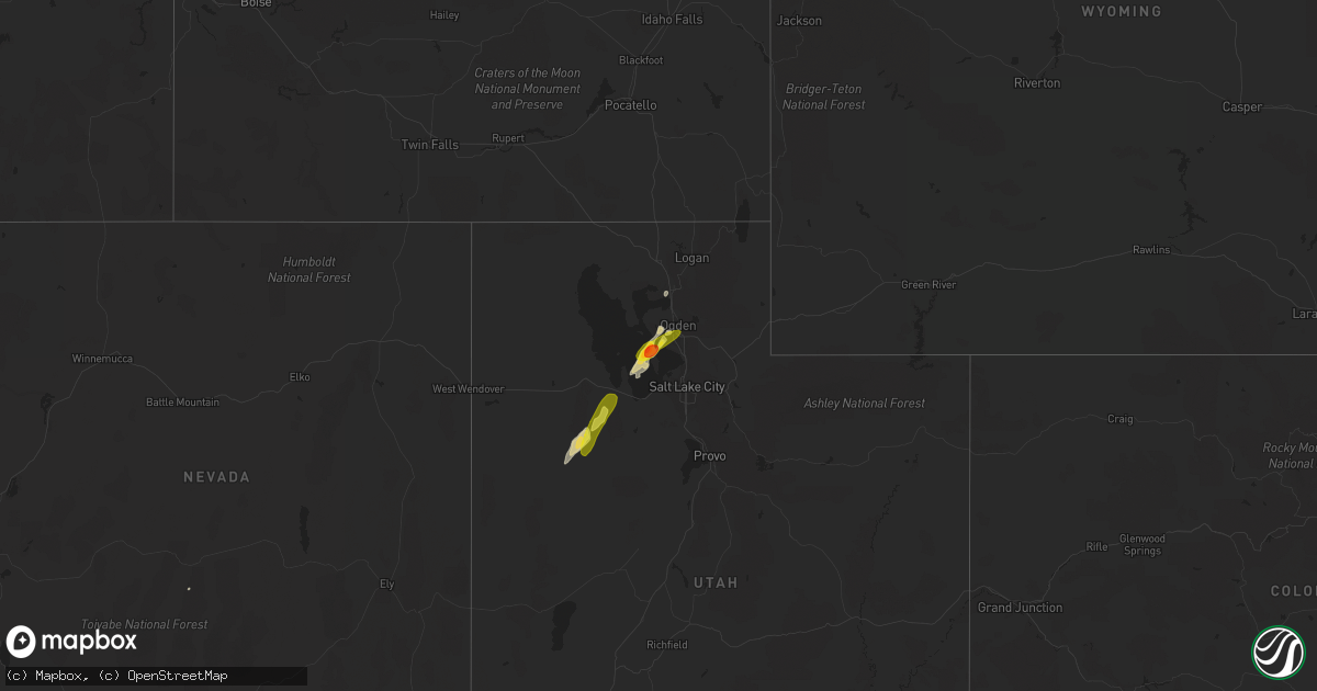 Hail map on September 22, 2016