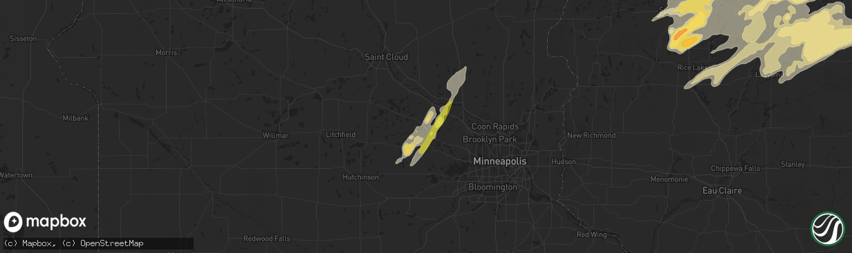 Hail map in Buffalo, MN on September 22, 2017