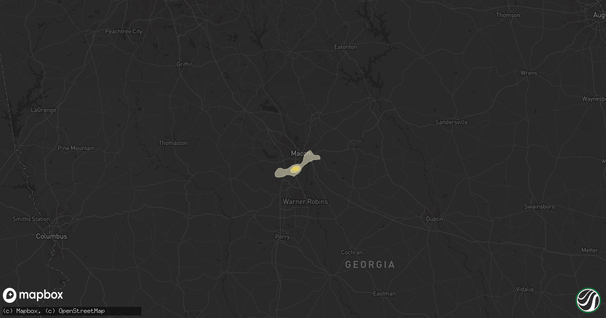 Hail map in Macon, GA on September 22, 2017
