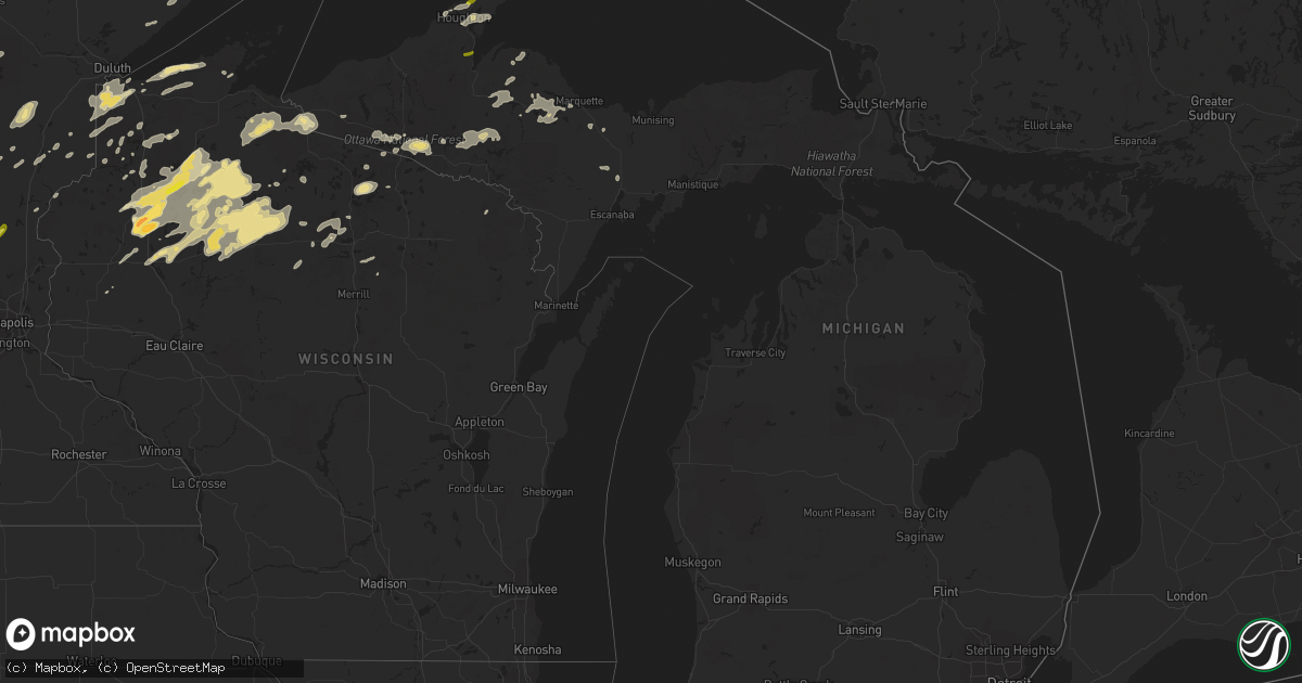 Hail map in Michigan on September 22, 2017