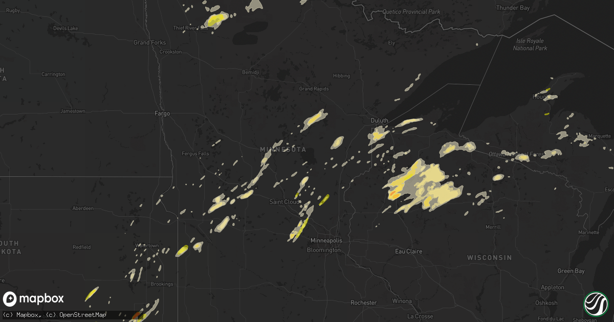 Hail map in Minnesota on September 22, 2017