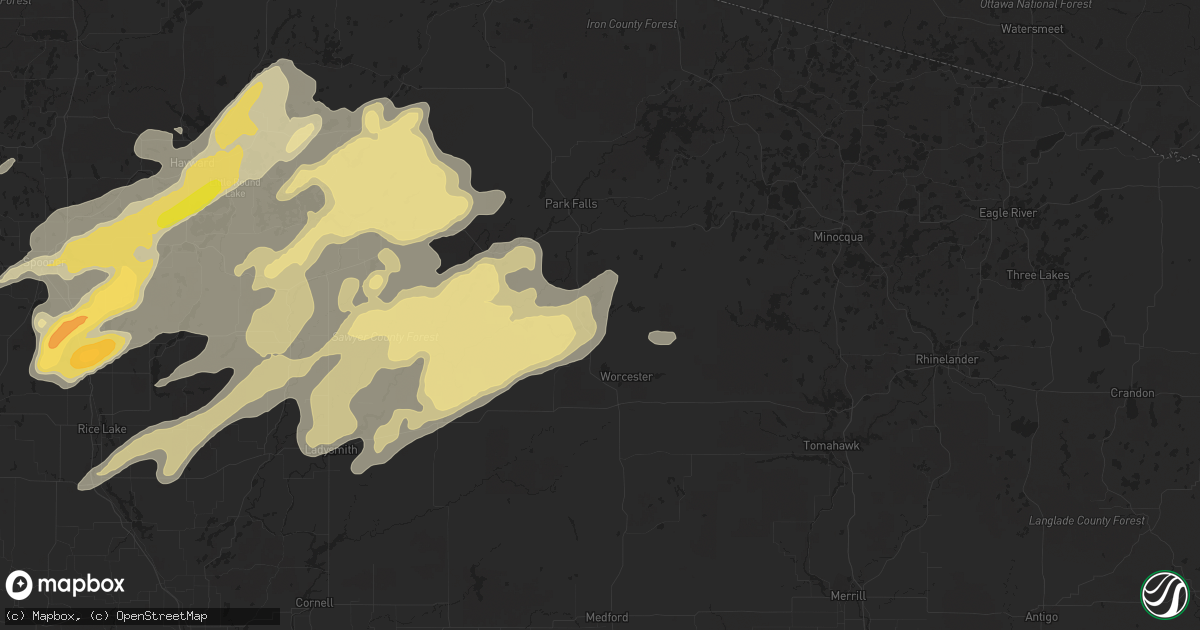 Hail map in Phillips, WI on September 22, 2017