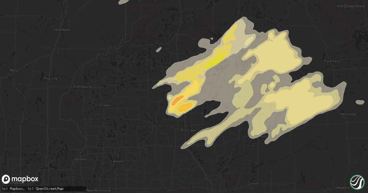 Hail map in Sarona, WI on September 22, 2017