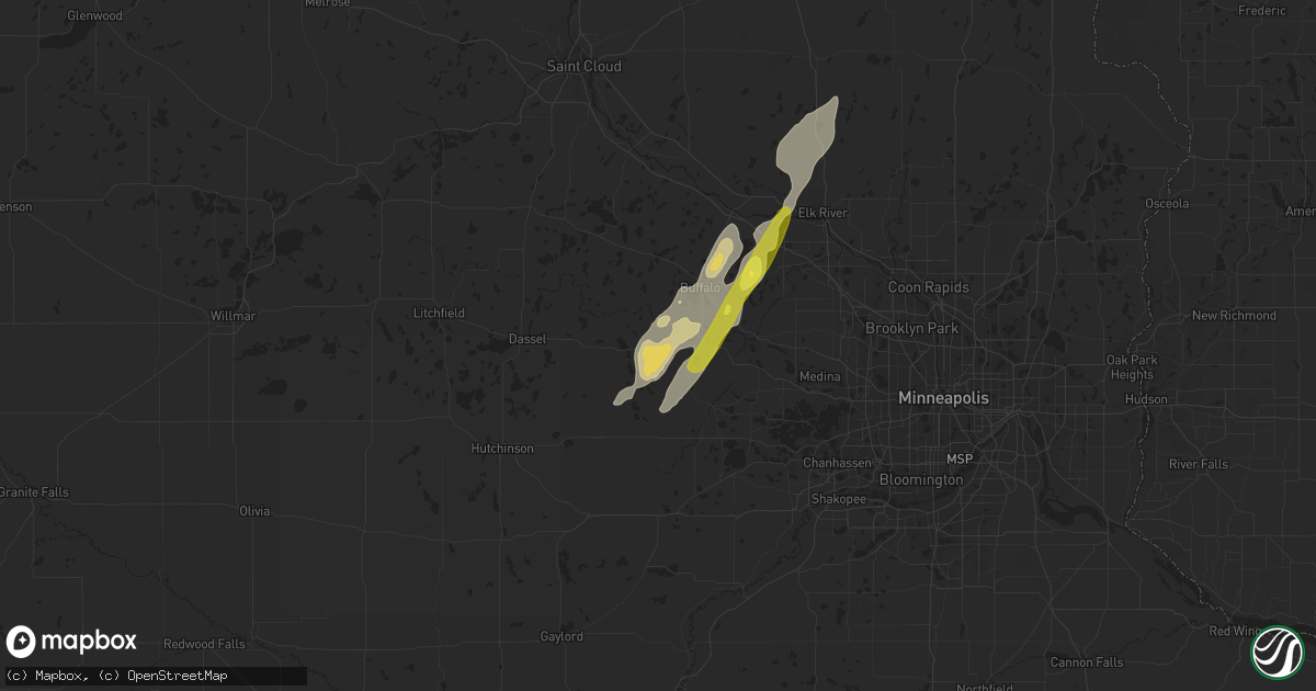 Hail map in Waverly, MN on September 22, 2017