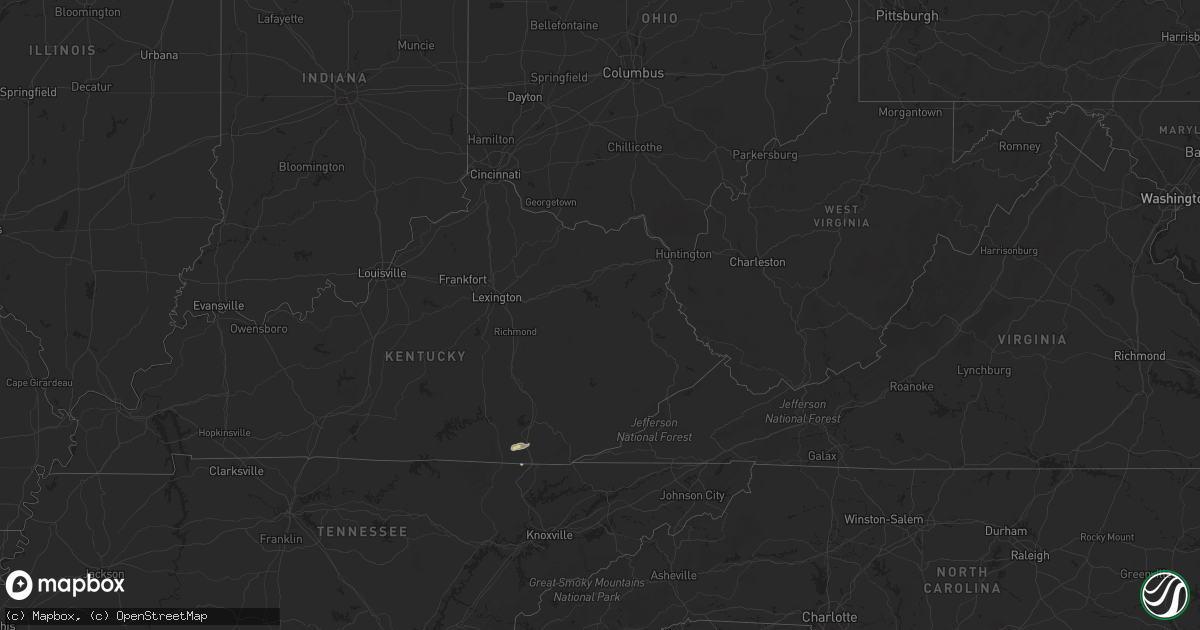 Hail map on September 22, 2018