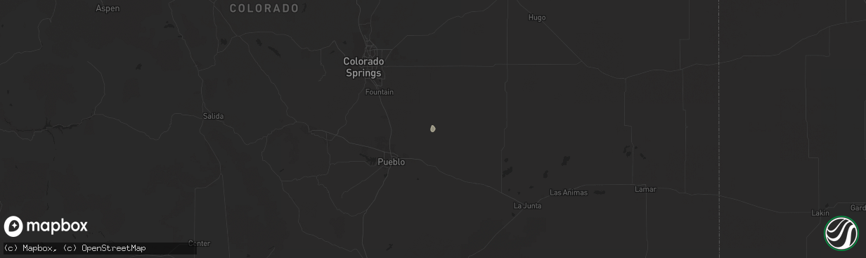 Hail map in Boone, CO on September 22, 2020