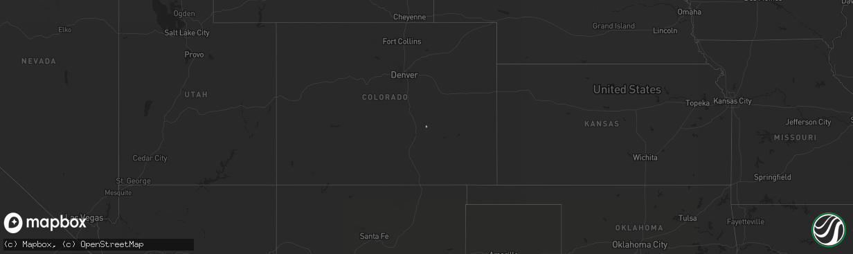 Hail map in Colorado on September 22, 2020