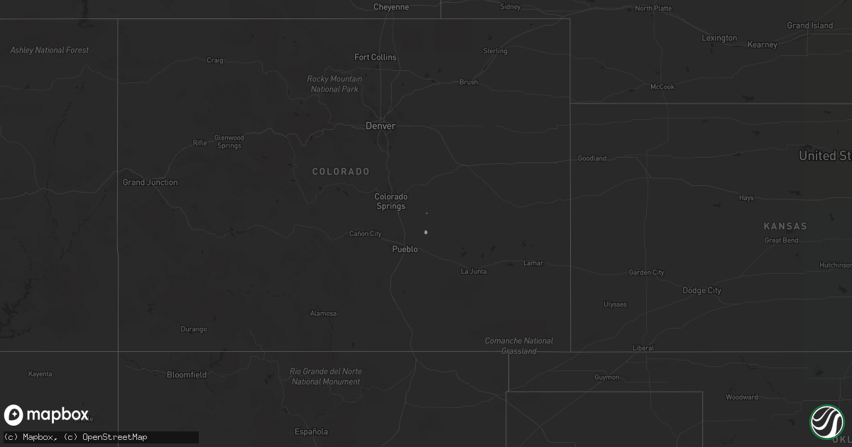 Hail map on September 22, 2020