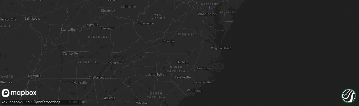 Hail map in Georgia on September 22, 2021