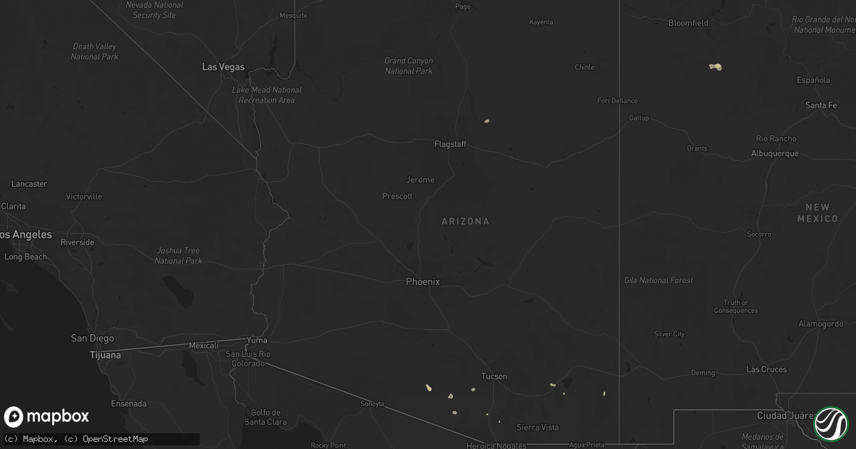 Hail map in Arizona on September 22, 2022