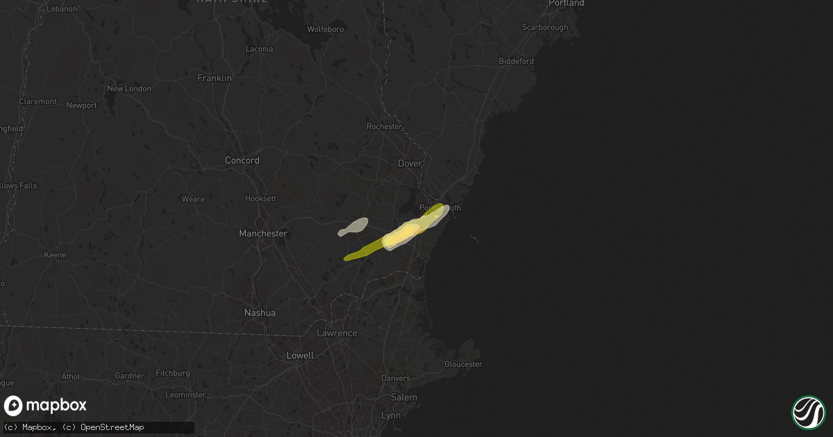 Hail map in Greenland, NH on September 22, 2022