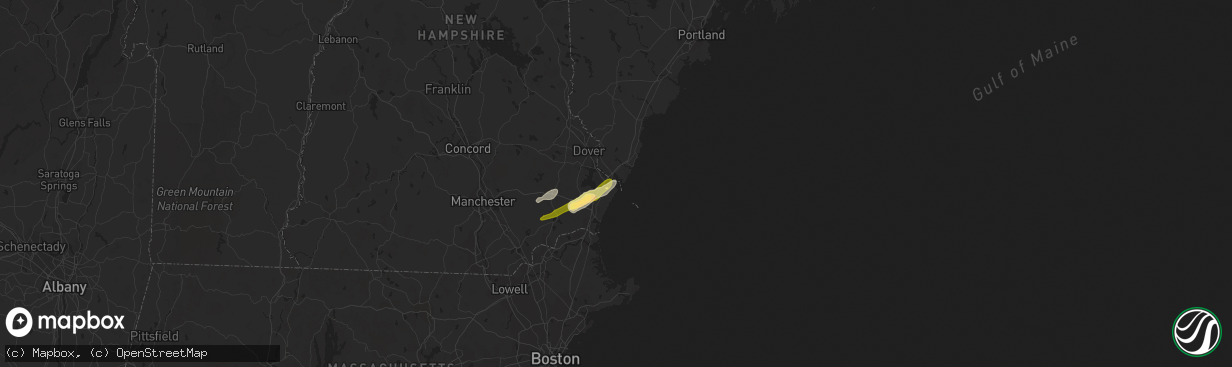 Hail map in New Castle, NH on September 22, 2022