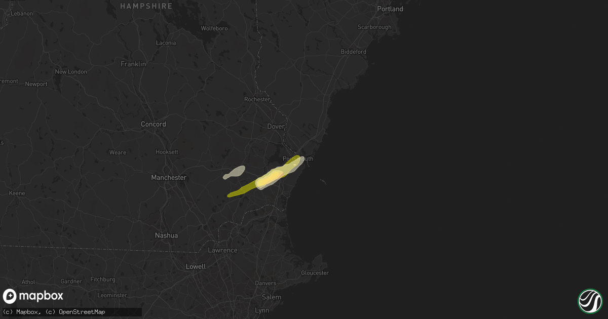 Hail map in New Castle, NH on September 22, 2022