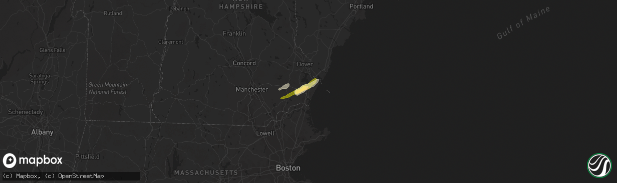 Hail map in North Hampton, NH on September 22, 2022