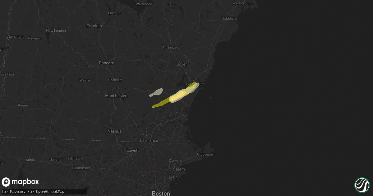 Hail map in North Hampton, NH on September 22, 2022