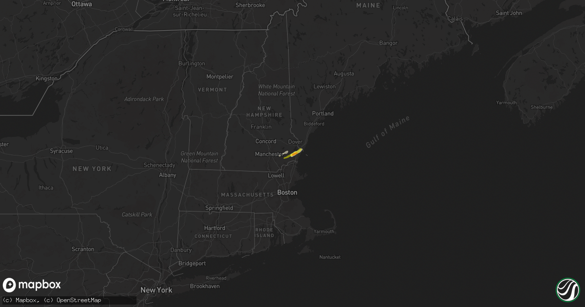 Hail map on September 22, 2022