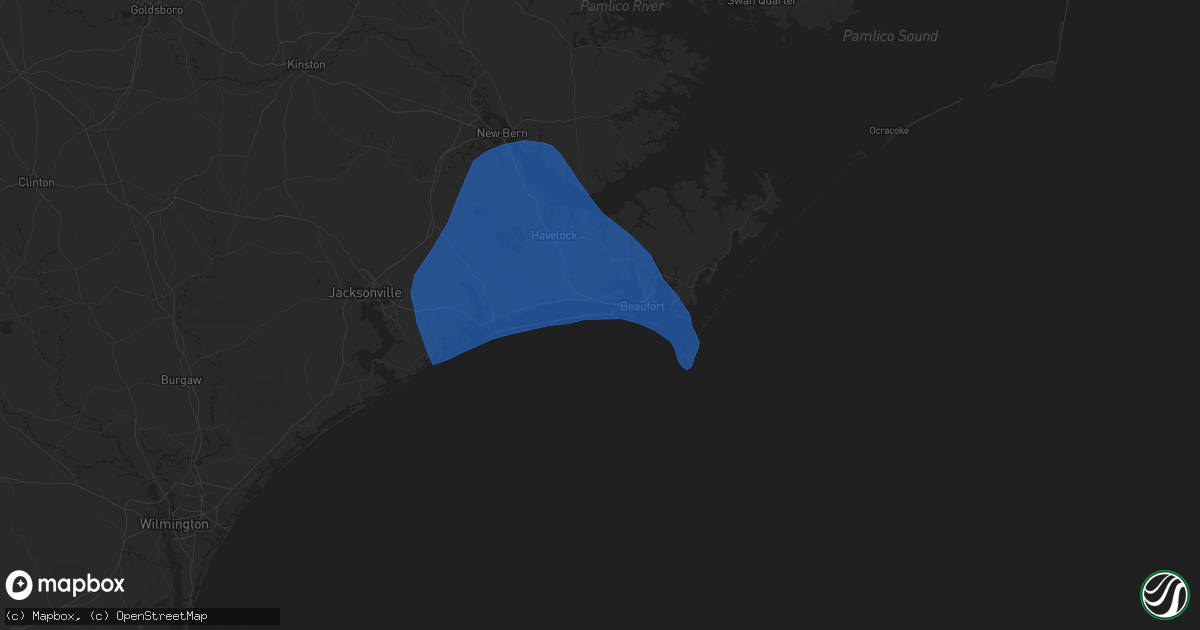 Hail map in Atlantic Beach, NC on September 22, 2023