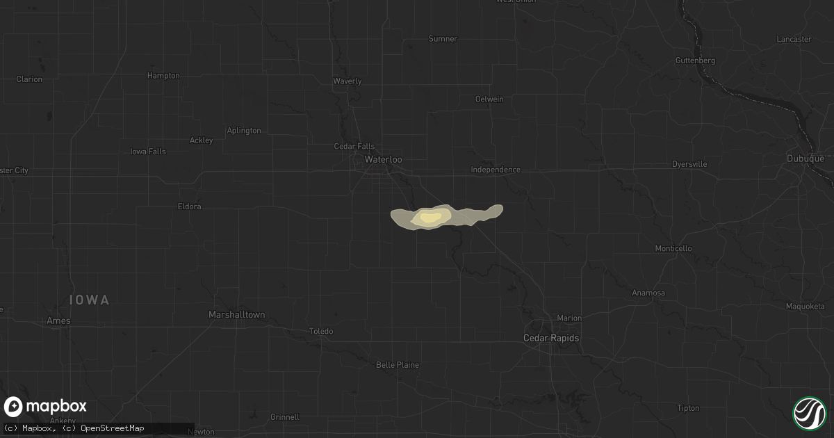 Hail map in La Porte City, IA on September 22, 2023