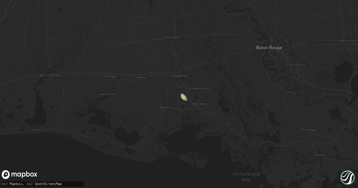 Hail map in Youngsville, LA on September 22, 2023