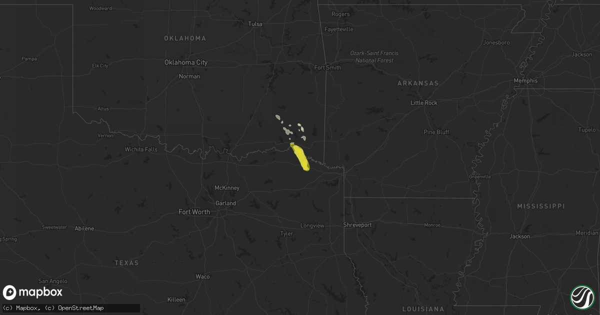 Hail map on September 22, 2023