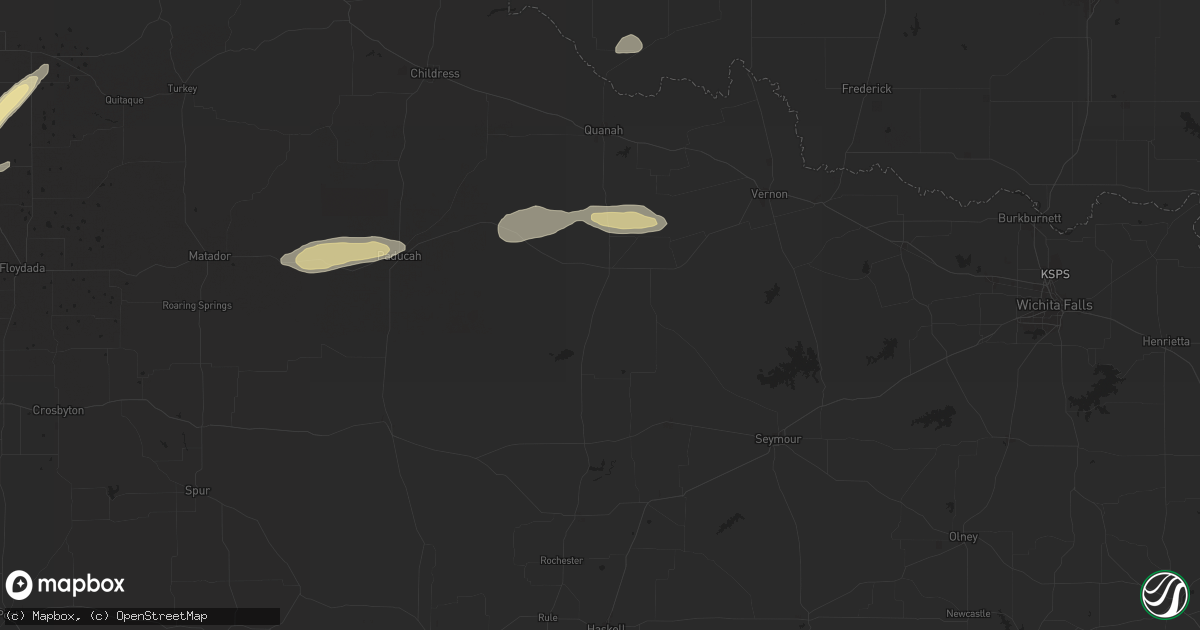 Hail map in Crowell, TX on September 22, 2024