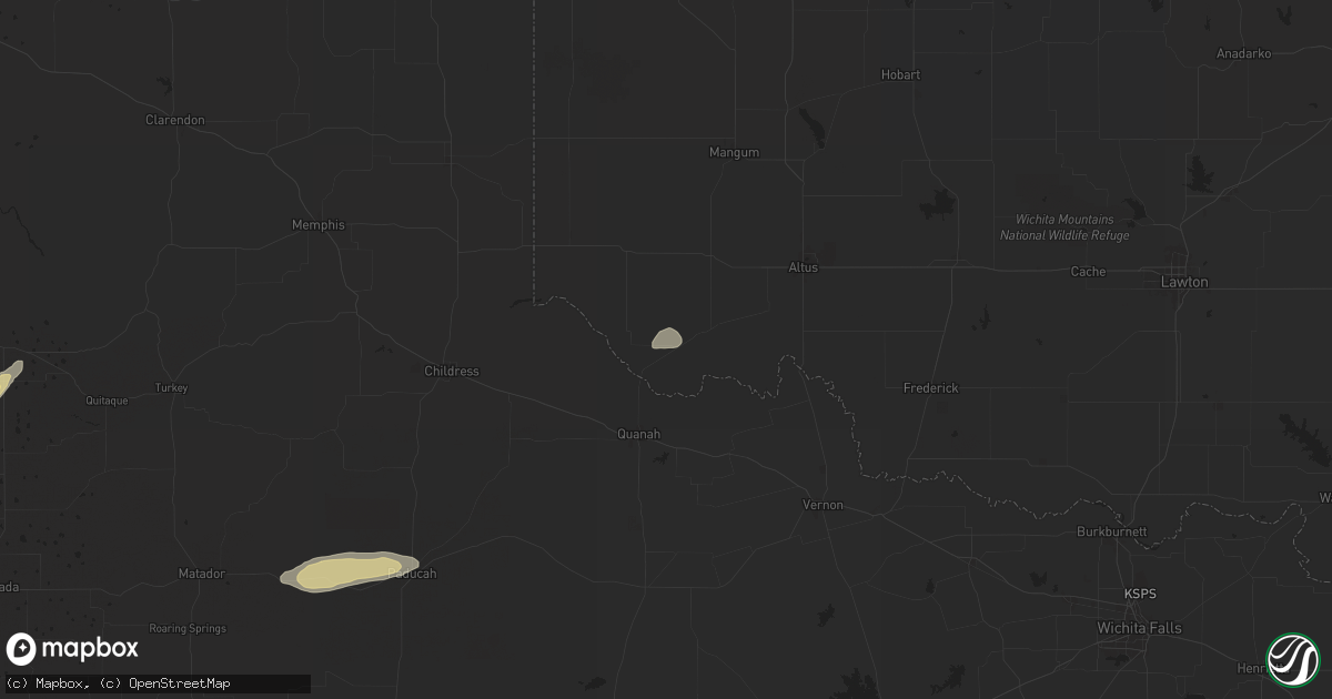 Hail map in Eldorado, OK on September 22, 2024