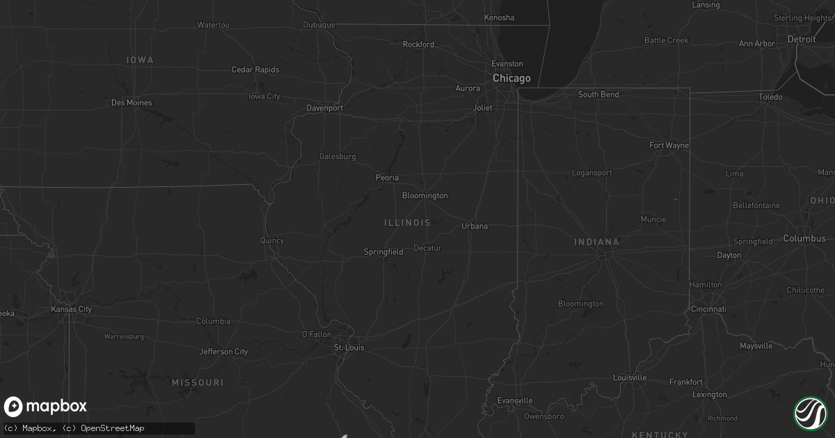 Hail map in Illinois on September 22, 2024