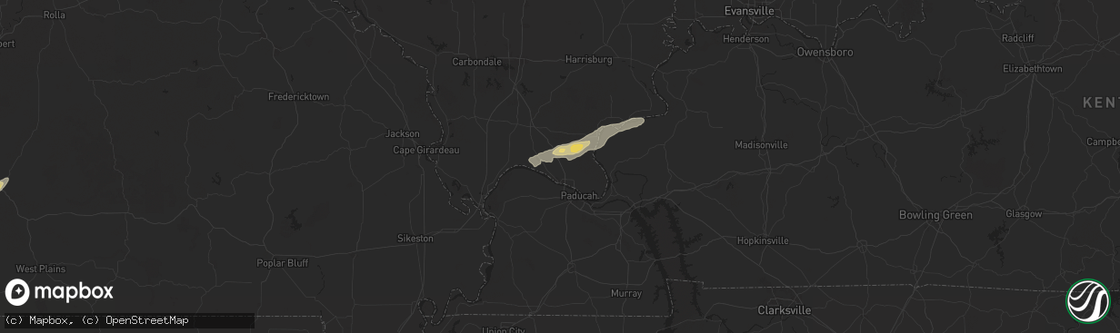 Hail map in Metropolis, IL on September 22, 2024