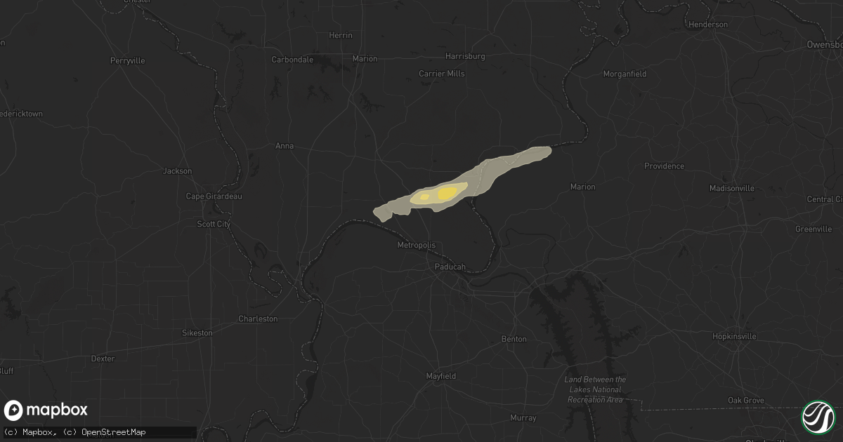Hail map in Metropolis, IL on September 22, 2024