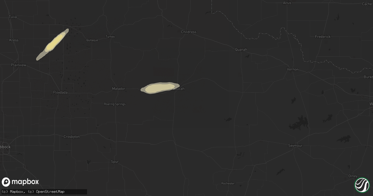 Hail map in Paducah, TX on September 22, 2024