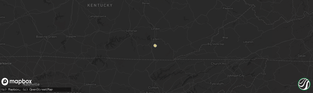 Hail map in Rockholds, KY on September 22, 2024