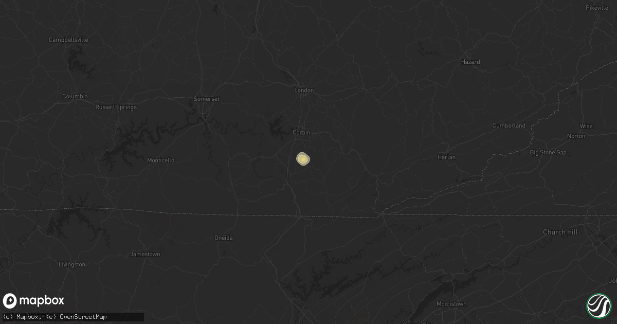 Hail map in Rockholds, KY on September 22, 2024