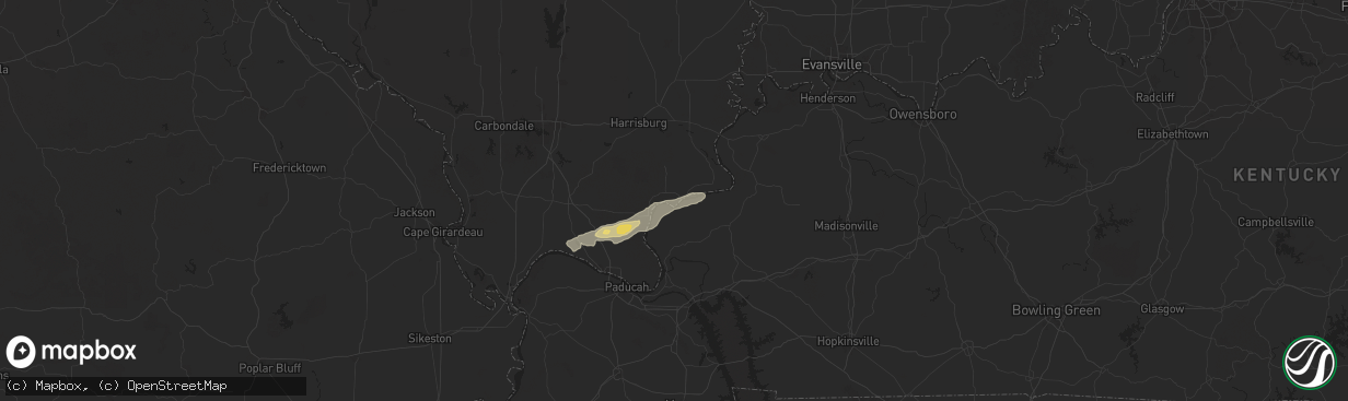 Hail map in Rosiclare, IL on September 22, 2024