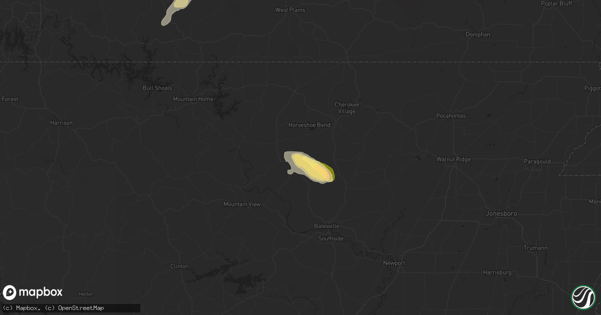 Hail map in Sage, AR on September 22, 2024