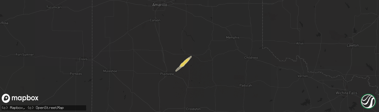 Hail map in Silverton, TX on September 22, 2024