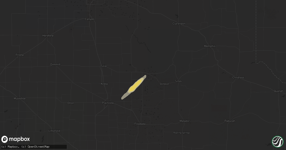 Hail map in Silverton, TX on September 22, 2024