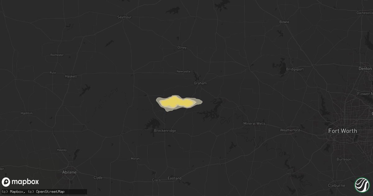 Hail map in South Bend, TX on September 22, 2024