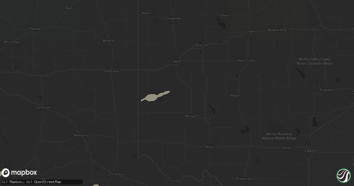 Hail map in Willow, OK on September 22, 2024
