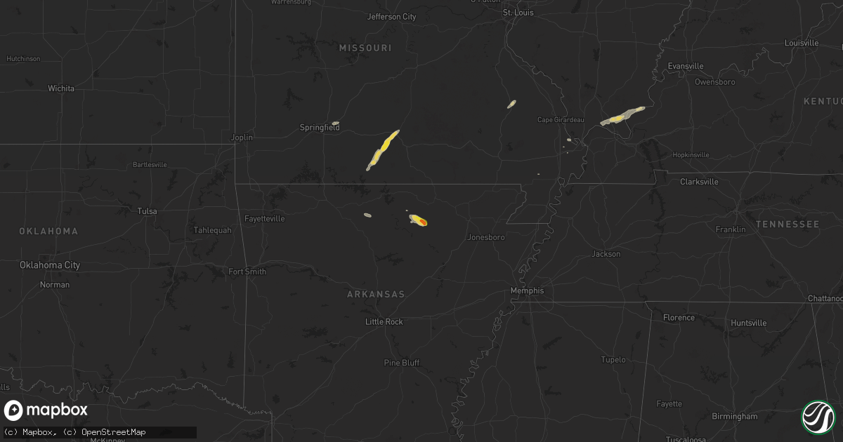 Hail map on September 22, 2024