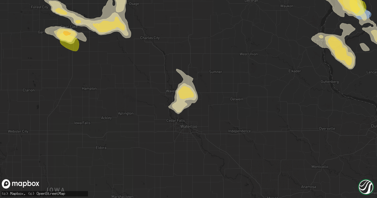 Hail map in Denver, IA on September 22, 2025