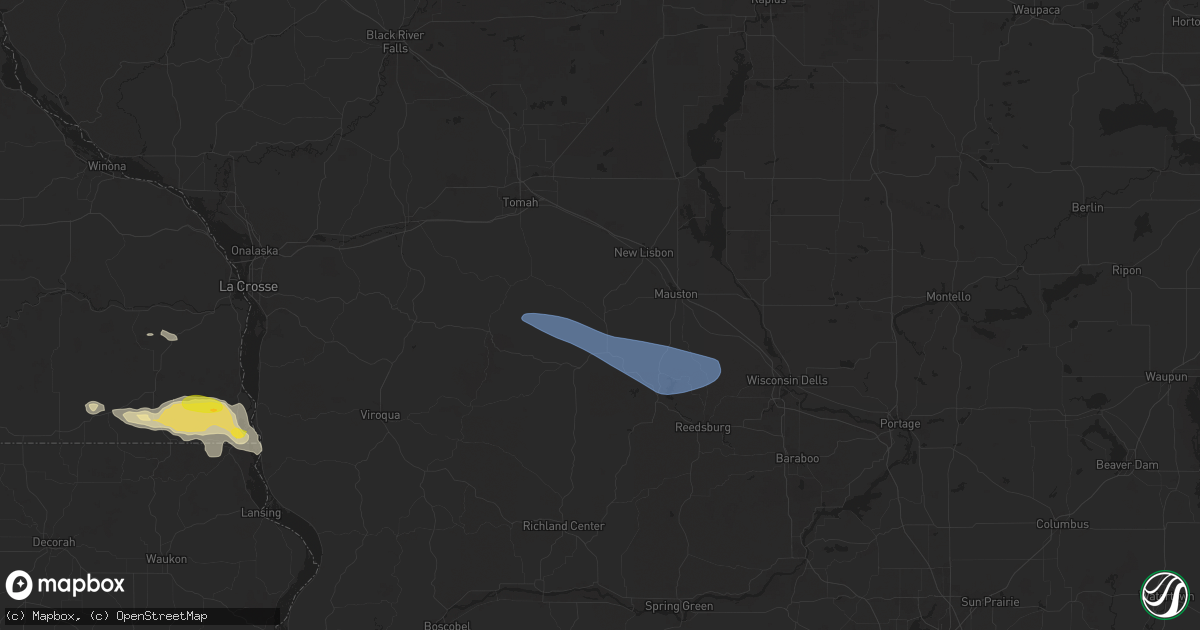 Hail map in Elroy, WI on September 22, 2025