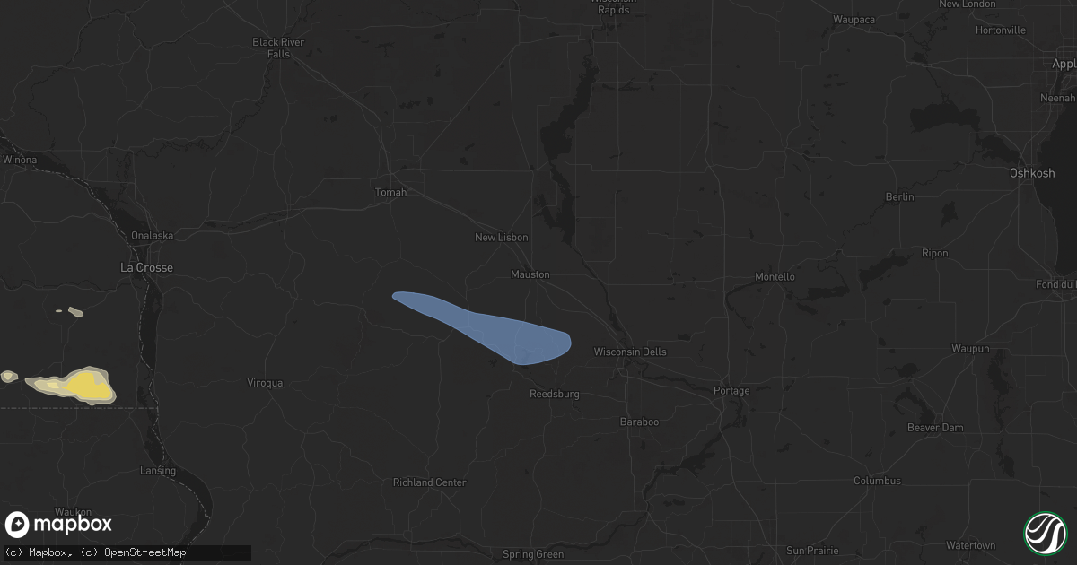 Hail map in Mauston, WI on September 22, 2025